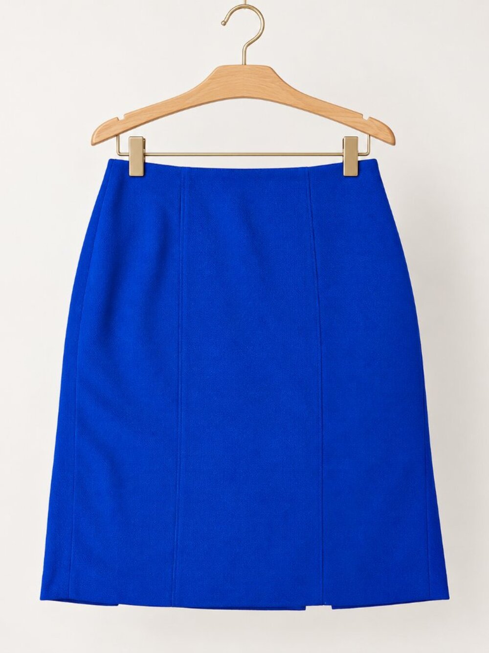 100% Wool Royal Blue Pencil Midi Skirt Size 12 Liz Claiborne Collection